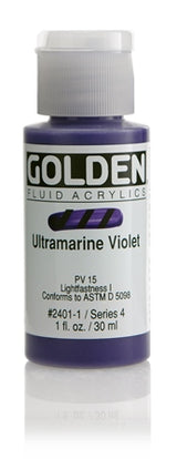 Golden Fluid Acrylic Paint Ultramarine Violet 30ml