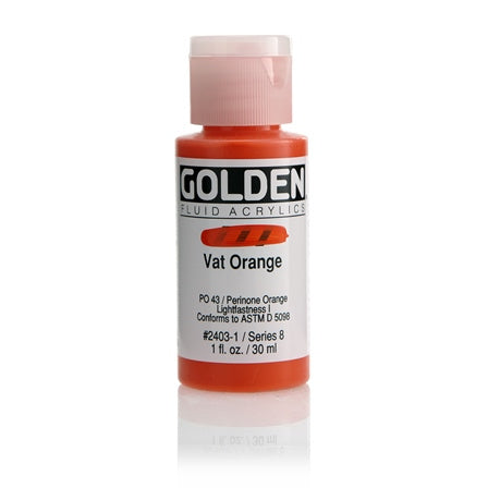 Golden Fluid Acrylic Paint Vat Orange