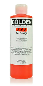 Golden Fluid Acrylic Paint Vat Orange 237ml