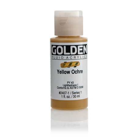 Golden Fluid Acrylic Paint Yellow Ochre