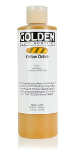 Golden Fluid Acrylic Paint Yellow Ochre 237ml