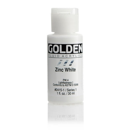 Golden Fluid Acrylic Paint Zinc White