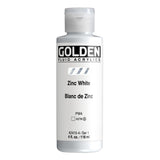 Golden Fluid Acrylic Paint Zinc White 118ml