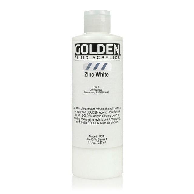 Golden Fluid Acrylic Paint Zinc White