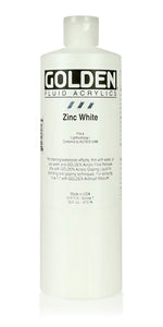 Golden Fluid Acrylic Paint Zinc White 473ml
