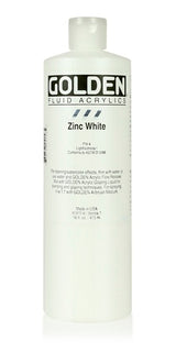 Golden Fluid Acrylic Paint Zinc White 473ml