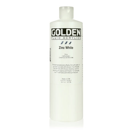 Golden Fluid Acrylic Paint Zinc White