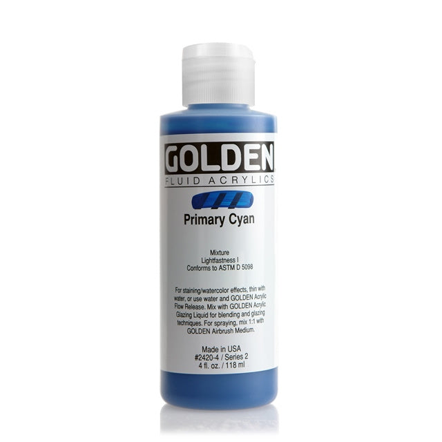Golden Fluid Acrylic Paint Primary Cyan