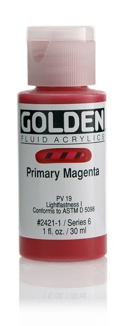 Golden Fluid Acrylic Paint Primary Magenta 30ml