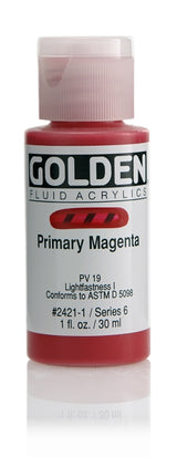 Golden Fluid Acrylic Paint Primary Magenta 30ml