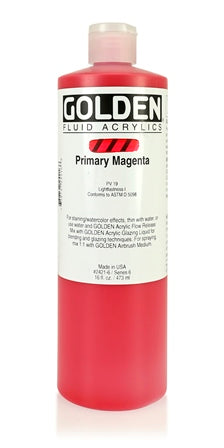 Golden Fluid Acrylic Paint Primary Magenta 473ml