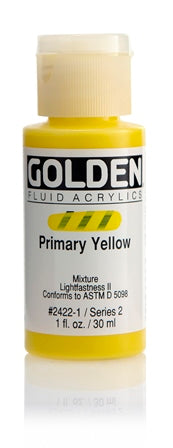 Golden Fluid Acrylic Paint Primary Yellow 30ml