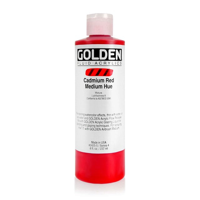 Golden Fluid Acrylic Paint Cadmium Red Medium Hue
