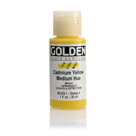 Golden Fluid Acrylic Paint Cadmium Yellow Medium Hue