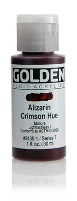 Golden Fluid Acrylic Paint Alizarin Crimson Hue 30ml