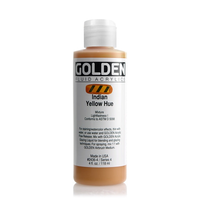 Golden Fluid Acrylic Paint India Yellow Hue