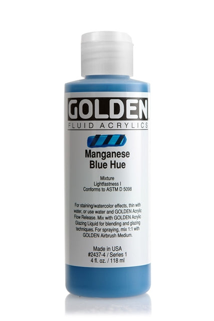 Golden Fluid Acrylic Paint Manganese Blue Hue 118ml