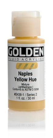 Golden Fluid Acrylic Paint Naples Yellow Hue 30ml