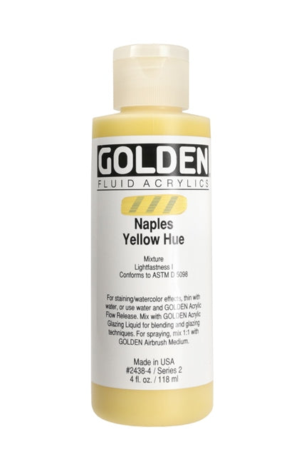 Golden Fluid Acrylic Paint Naples Yellow Hue 118ml