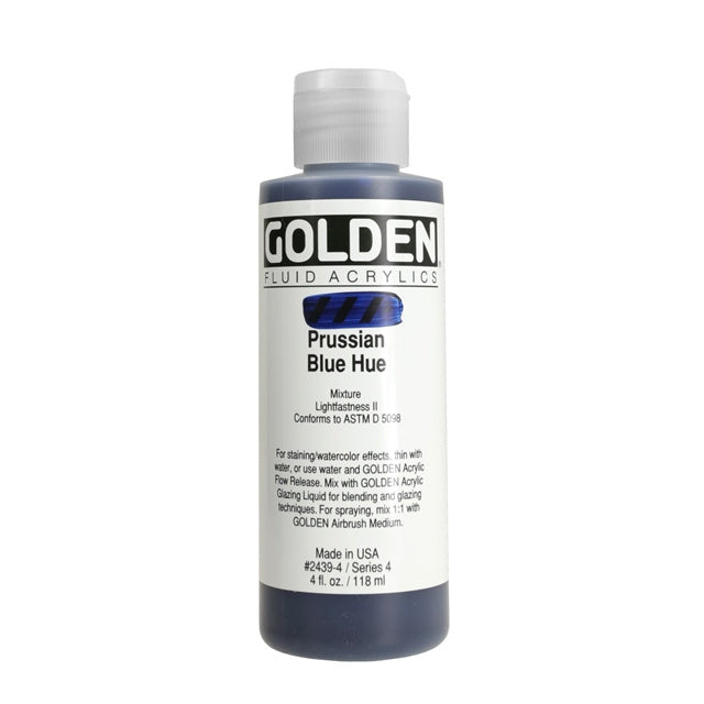 Golden Fluid Acrylic Paint Prussian Blue Hue