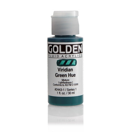 Golden Fluid Acrylic Paint Viridian Green Hue