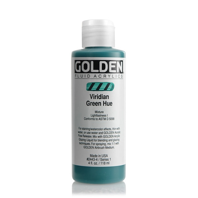 Golden Fluid Acrylic Paint Viridian Green Hue