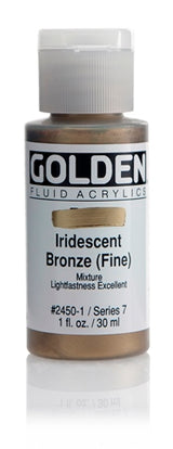 Golden Fluid Acrylic Paint Iridescent Bronze (Fine) 30ml
