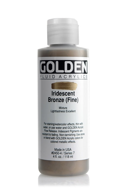 Golden Fluid Acrylic Paint Iridescent Bronze (Fine) 118ml
