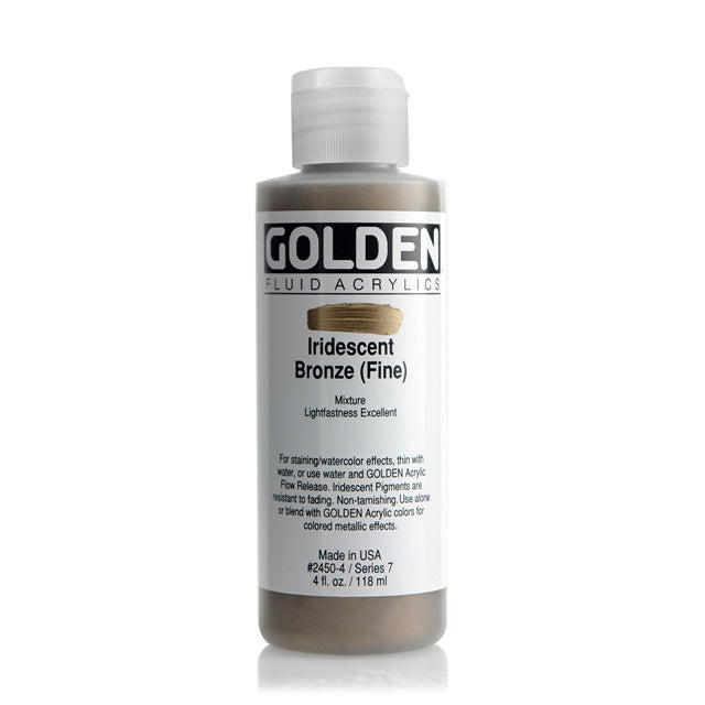 Golden Fluid Acrylic Paint Iridescent Bronze (Fine)