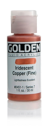 Golden Fluid Acrylic Paint Iridescent Copper (Fine) 30ml