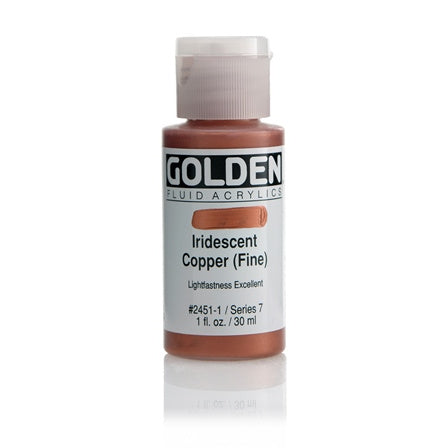 Golden Fluid Acrylic Paint Iridescent Copper (Fine)