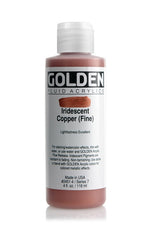 Golden Fluid Acrylic Paint Iridescent Copper (Fine) 118ml