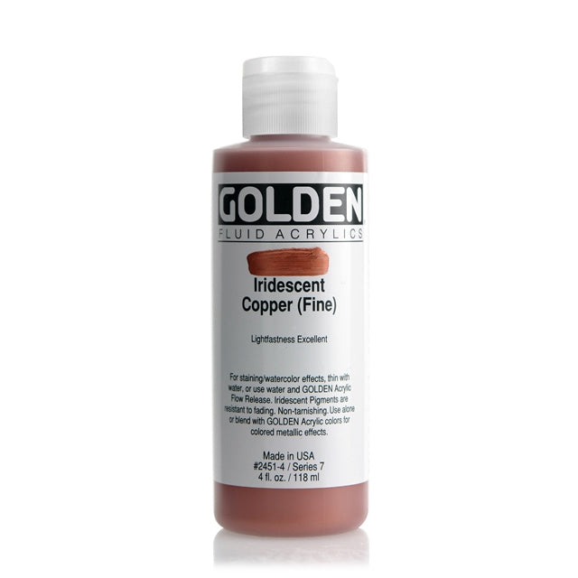 Golden Fluid Acrylic Paint Iridescent Copper (Fine)