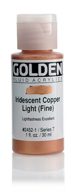 Golden Fluid Acrylic Paint Iridescent Copper Light (Fine) 30ml