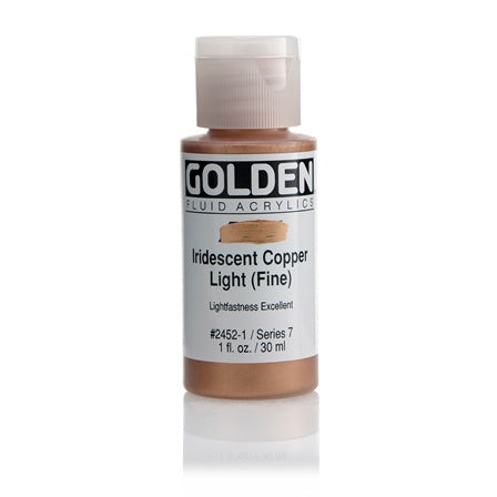 Golden Fluid Acrylic Paint Iridescent Copper Light (Fine)