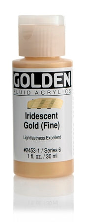Golden Fluid Acrylic Paint Iridescent Gold (Fine) 30ml