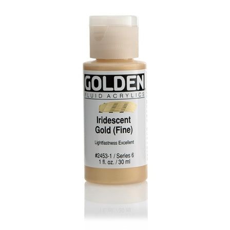 Golden Fluid Acrylic Paint Iridescent Gold (Fine)