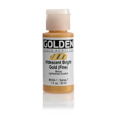 Golden Fluid Acrylic Paint Iridescent Bright Gold (Fine)