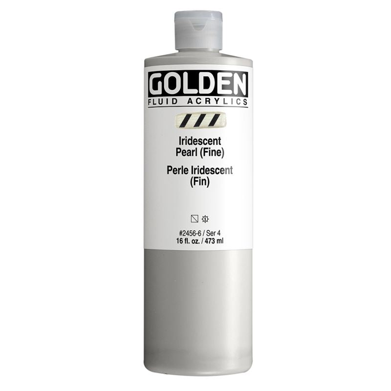 Golden Fluid Acrylic Paint Iridescent Pearl (Fine) 473ml