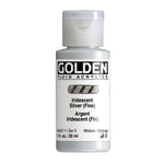 Golden Fluid Acrylic Paint Iridescent Silver (Fine) 30ml