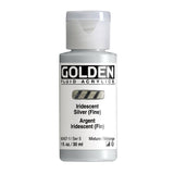 Golden Fluid Acrylic Paint Iridescent Silver (Fine) 30ml