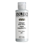 Golden Fluid Acrylic Paint Iridescent Silver (Fine) 118ml