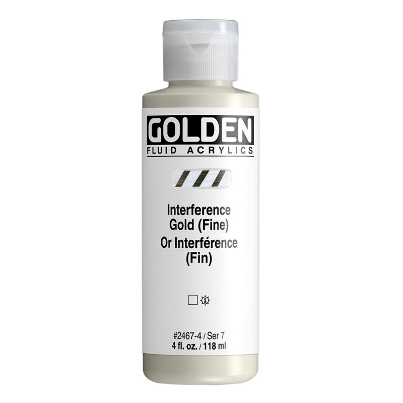 Golden Fluid Acrylic Paint Interference Gold (Fine) 118ml