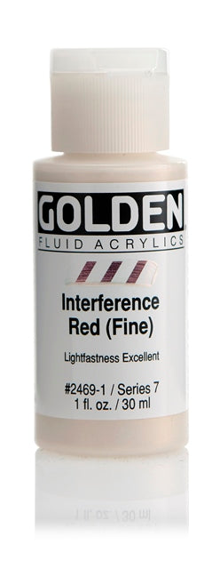 Golden Fluid Acrylic Paint Interference Red (Fine) 30ml