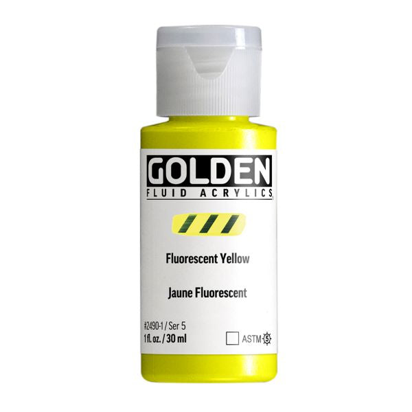 Golden Fluid Acrylic Paint Fluorescent Yellow