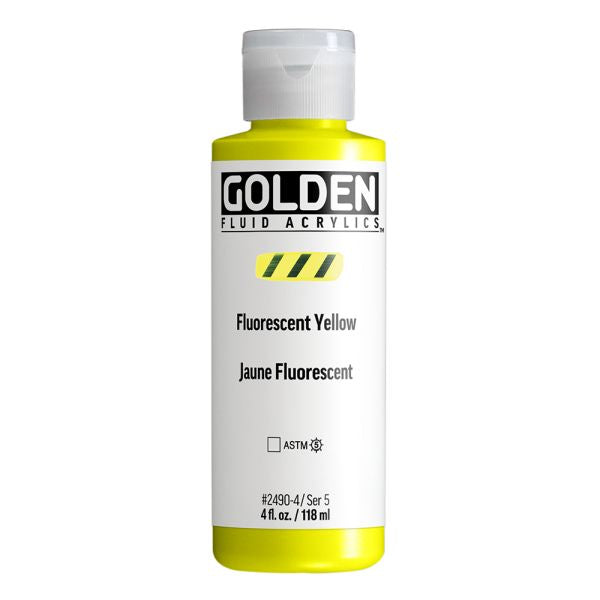 Golden Fluid Acrylic Paint Fluorescent Yellow