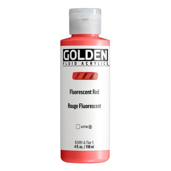 Golden Fluid Acrylic Paint Fluorescent Red