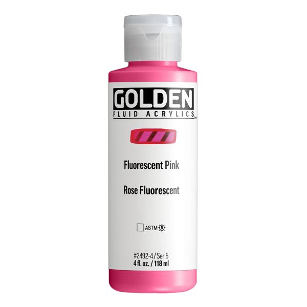 Golden Fluid Acrylic Paint Fluorescent Pink 118ml