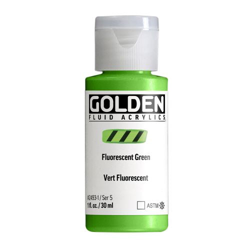 Golden Fluid Acrylic Paint Fluorescent Green