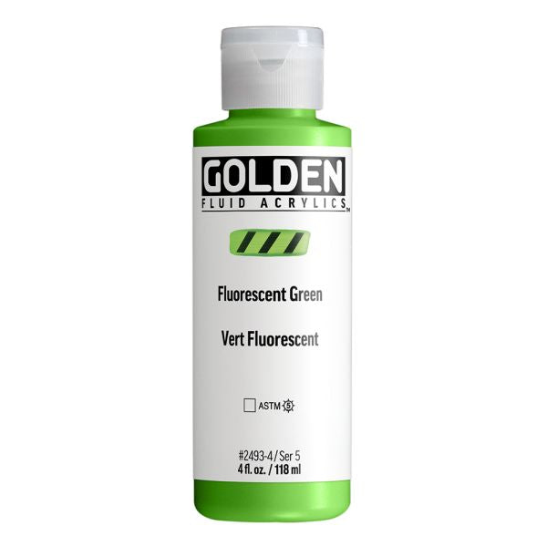 Golden Fluid Acrylic Paint Fluorescent Green